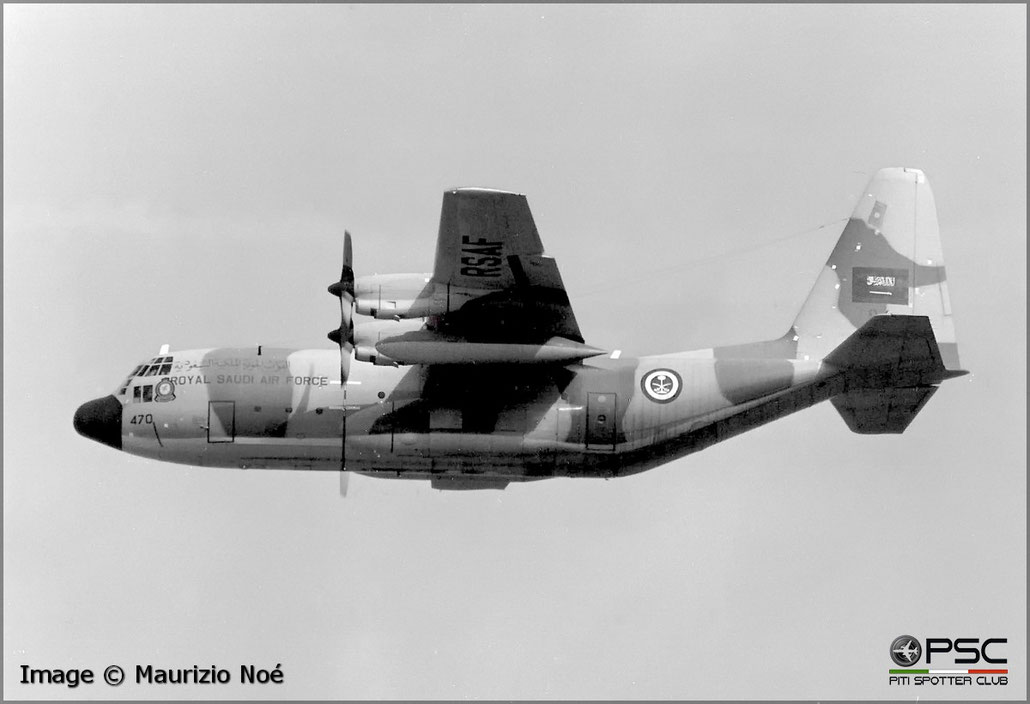 470 Lockheed C-130H Hercules 4756  T56-A-15  Royal Saudi Air Force 1977  © collezione Maurizio Noè p.g.c. - Piti Spotter Club Verona