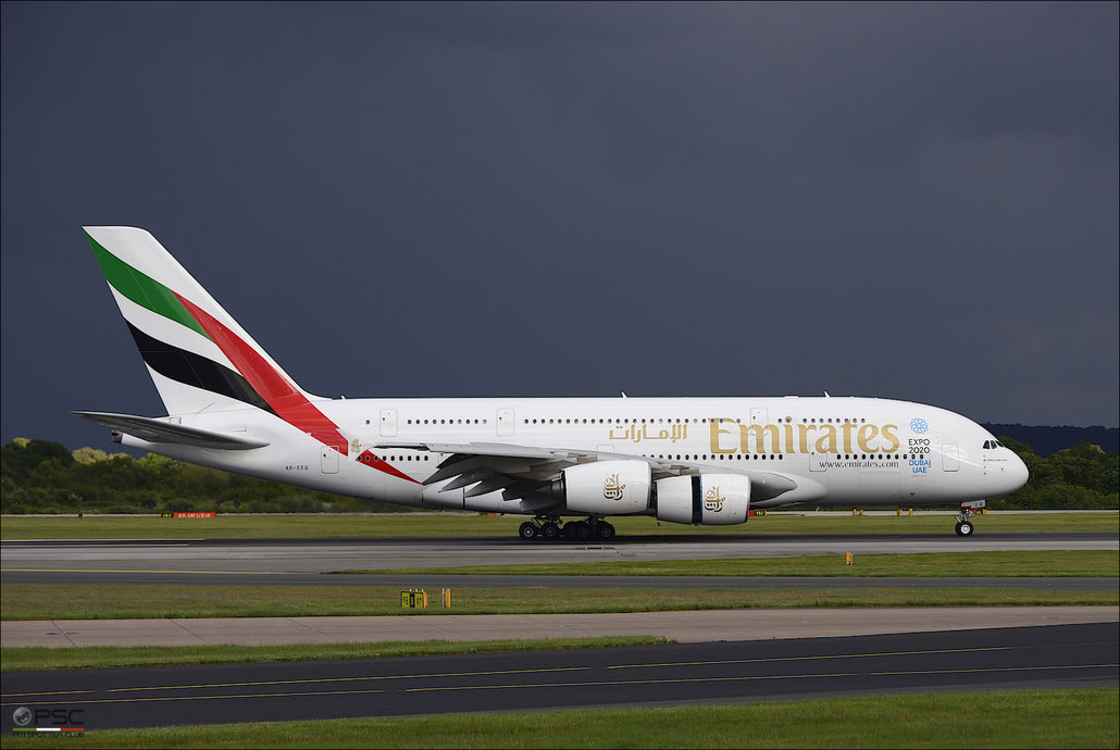 A6-EEQ A380-861 141 Emirates @ Manchester Airport 21.06.2015 © Piti Spotter Club Verona