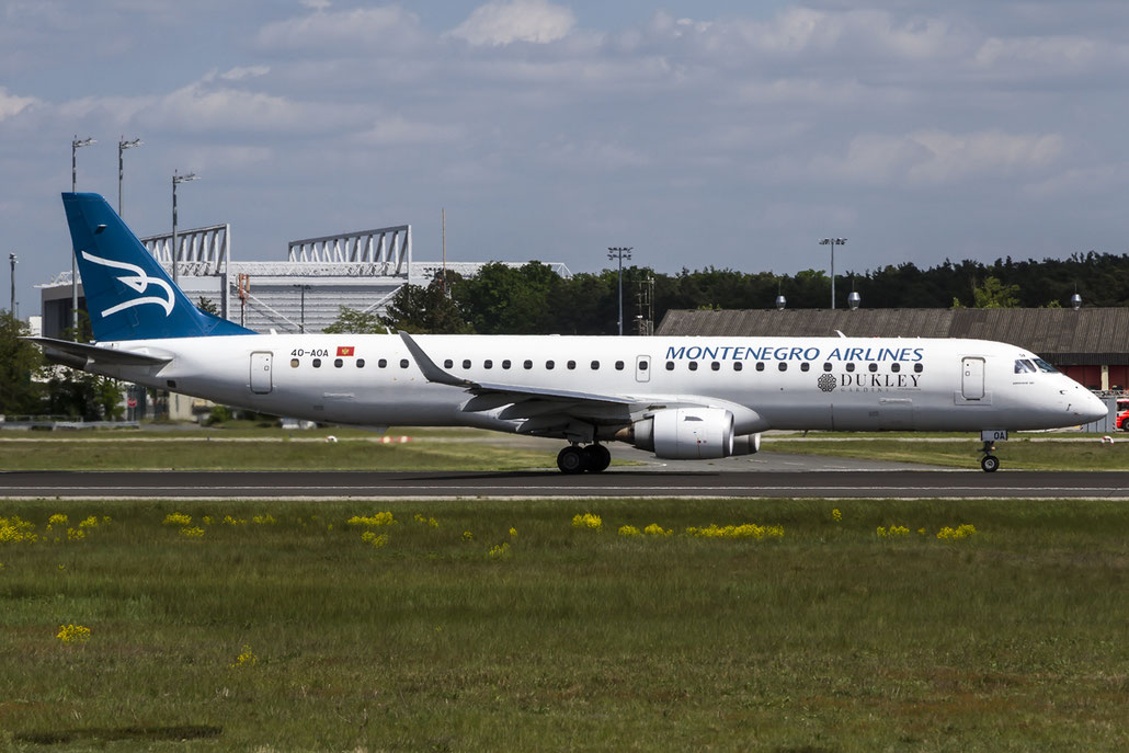 4O-AOA ERJ195LR 19000180 Montenegro Airlines @ Frankfurt Airport 08.05.2014 © Piti Spotter Club Verona