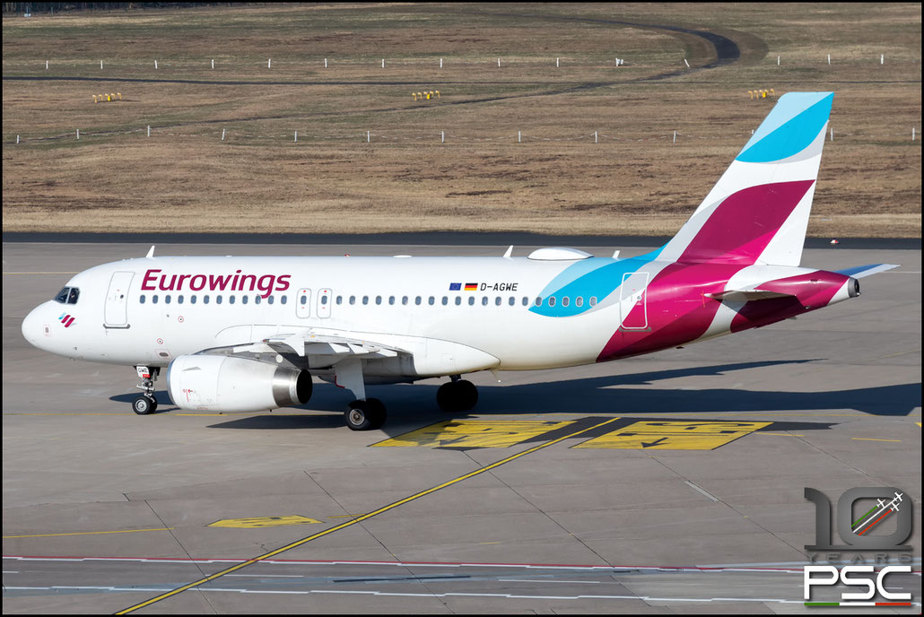 D-AGWE  A319-132  3128  Eurowings   Colonia - Koeln Airport © 02 2022 Piti Spotter Club Verona