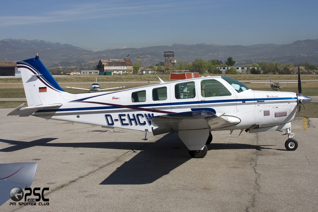 D-EHCW Beech B36TC Bonanza BT36 EA-412 @ Aeroporto Verona Boscomantico © Piti Spotter Club Verona