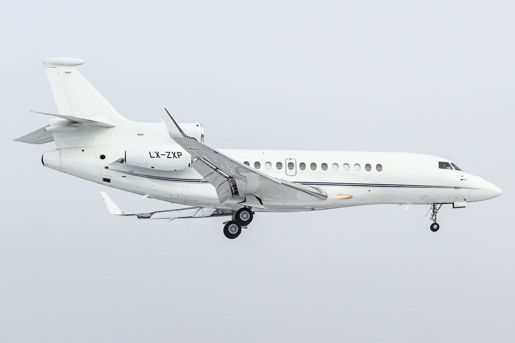 LX-ZXP Falcon 7X 56 Global Jet Luxembourg @ Zurich Airport 19.01.2016 © Piti Spotter Club Verona