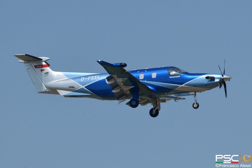 D-FEEL PC-12/47E 2159 Blue Milan Mobility Verwaltung GmbH @ Aeroporto di Verona 07 2022 © Piti Spotter Club Verona