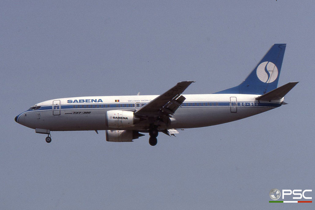 OO-SDX B737-329 23773/1441 SABENA Belgian World Airlines © 2018 courtesy of Marco Ceschi - Piti Spotter Club Verona