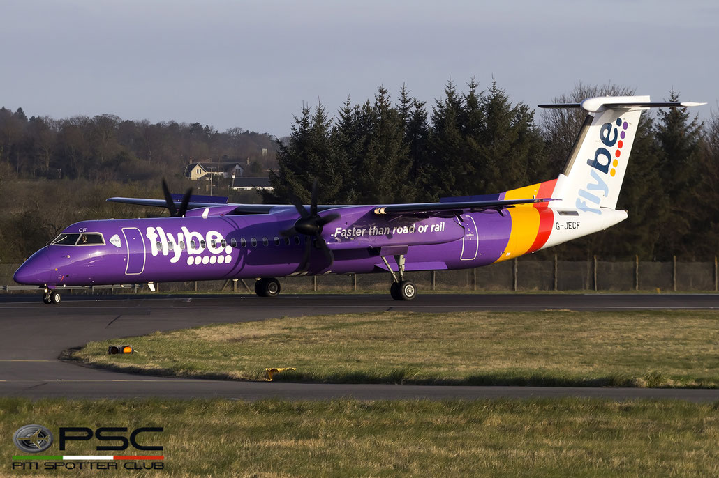 G-JECF DHC-8-402 4095 Flybe - British European @ Edinburgh Airport 04.04.2017  © Piti Spotter Club Verona