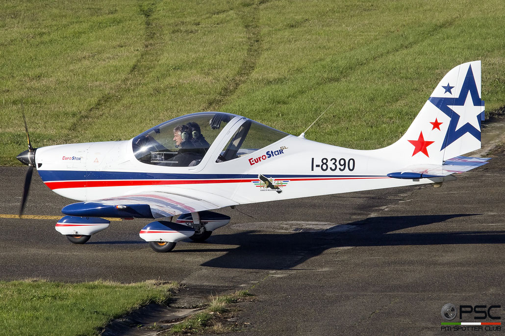  I-8390 TopGun Flying school Evektor Aerotechnik Eurostar EV97 @ Reggio Emilia 12 2018 e © Piti Spotter Club Verona