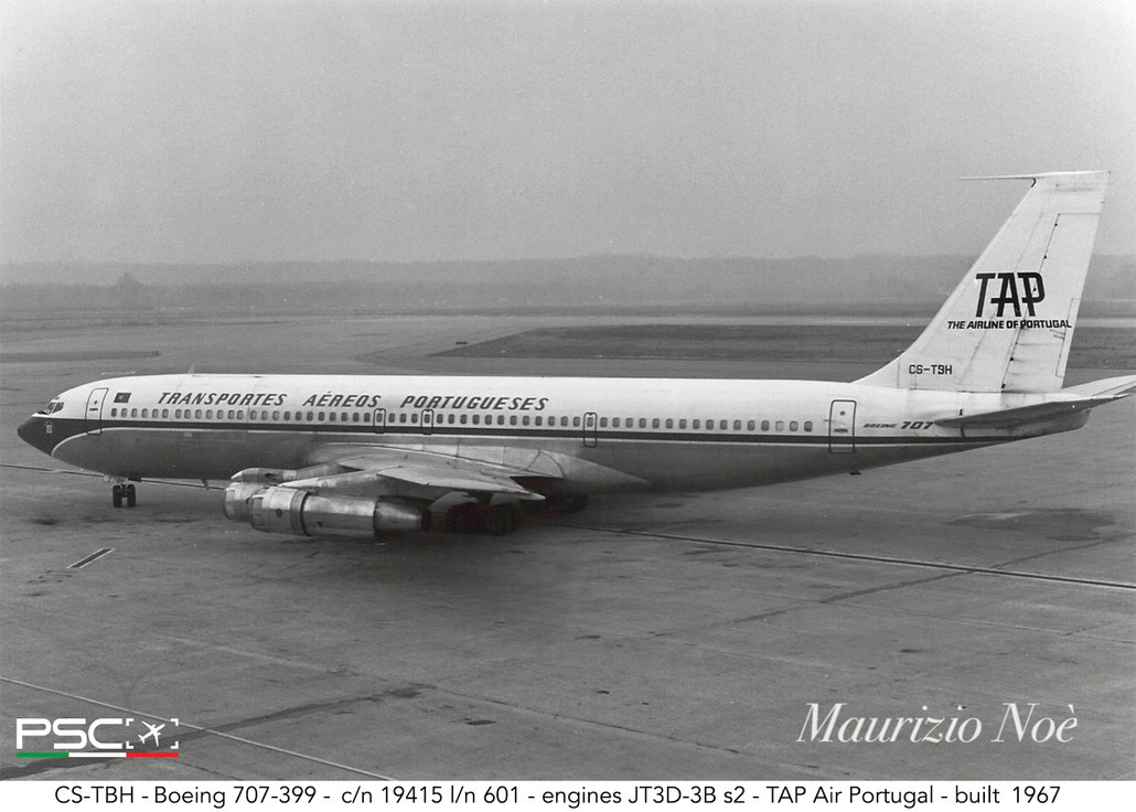 CS-TBH Boeing 707-399 19415 601 JT3D-3B s2 TAP Air Portugal 1967 @ Milano Malpensa © collezione Maurizio Noè - Piti Spotter Club Verona