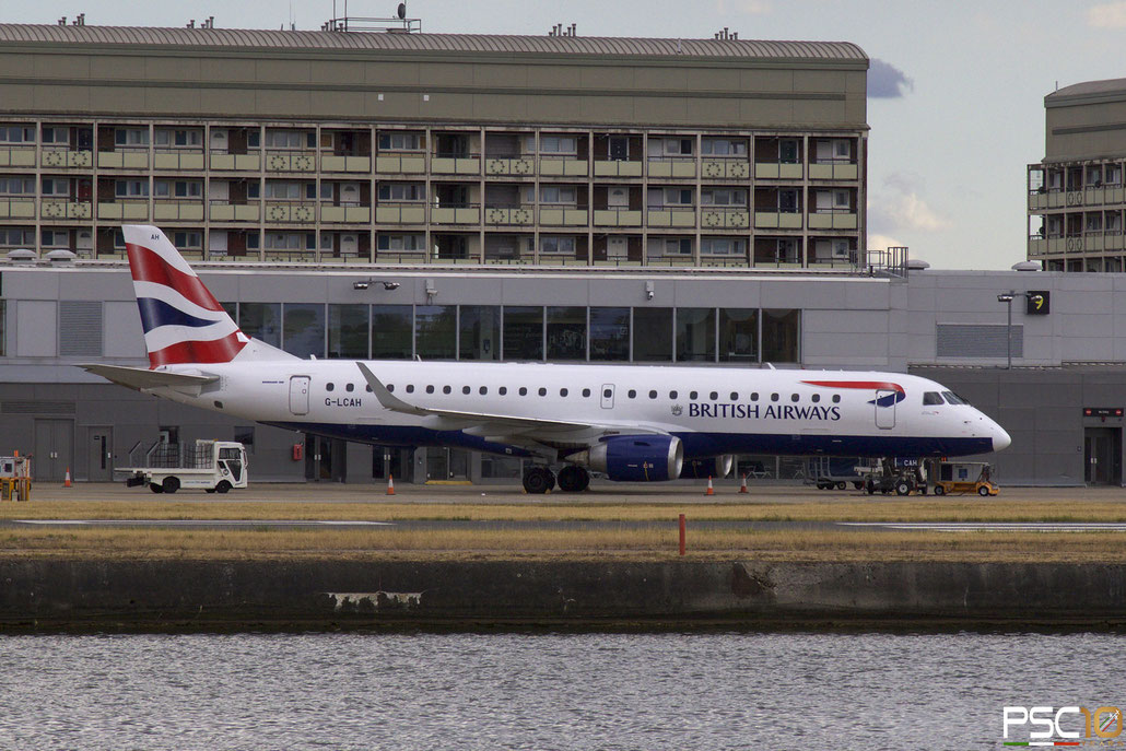 G-LCAH  ERJ190LR  19000564  BA CityFlyer  @ London City Airport ©  2022 Piti Spotter Club Verona