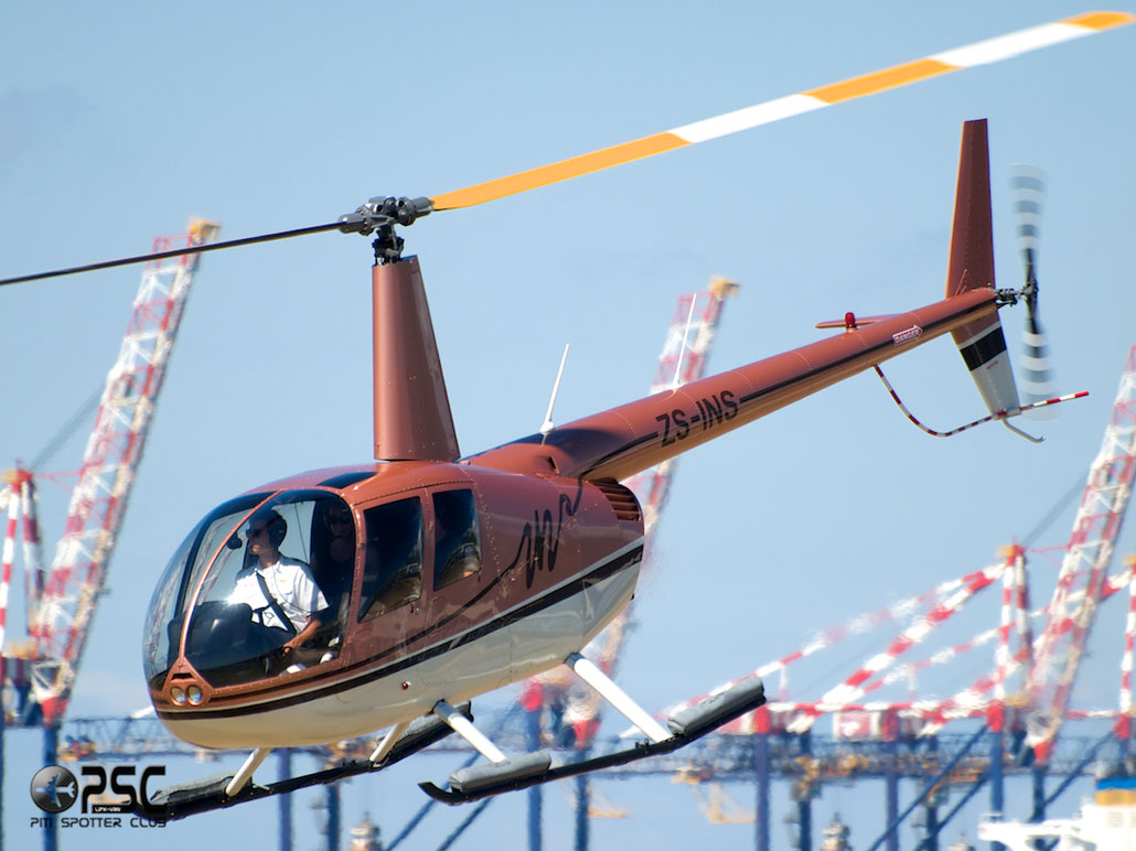ZS-INS Robinson R44 Raven II @ Cape Town downtown Heliport Airport 19.03.2014 © Piti Spotter Club Verona