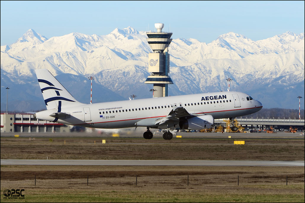 SX-DGK A320-232 3748 Aegean Airlines @ Milano Malpensa Airport 25.01.2013 © Piti Spotter Club Verona