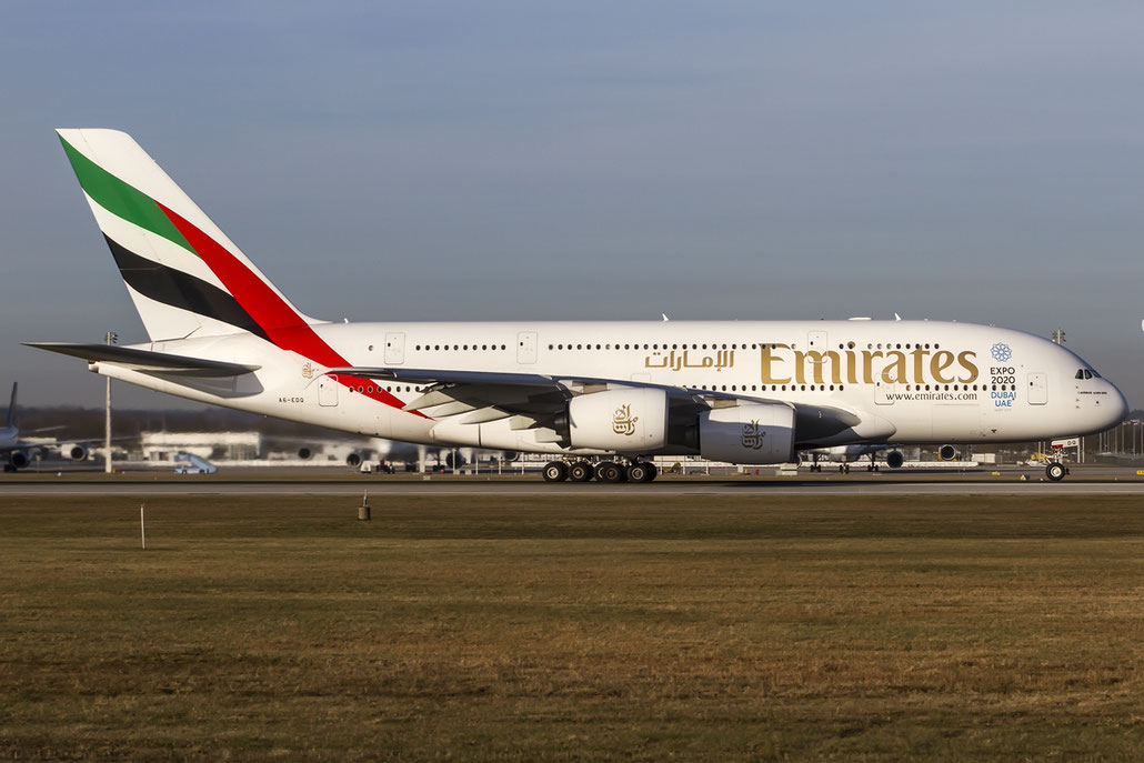 A6-EDQ A380-861 80 Emirates @ Munich Airport 28.12.2015 © Piti Spotter Club Verona