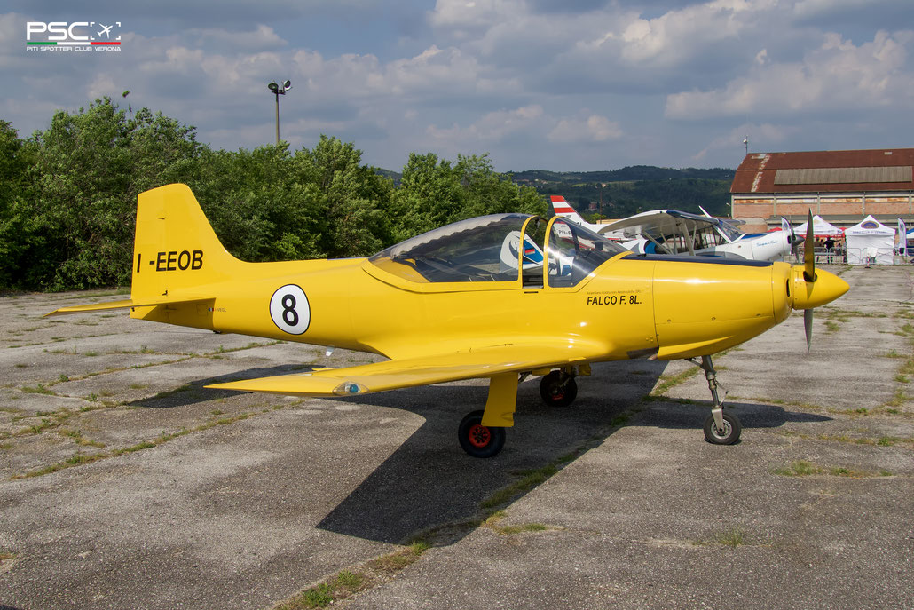 I-EEOB  Aviamilano F8L Falco · Serial #: 114 @ Verona Boscomantico 05 2026 © Piti Spotter Club Verona