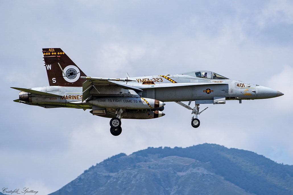 165222  WS-401  F/A-18C  1406/C447  VMFA-323 @ Aviano ©  2022 Piti Spotter Club Verona