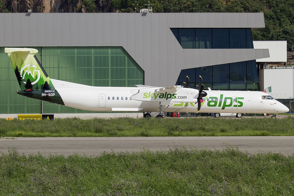 9H-SOP DHC-8-402 4242 Sky Alps @ Bolzano 2023 © Piti Spotter Club Verona
