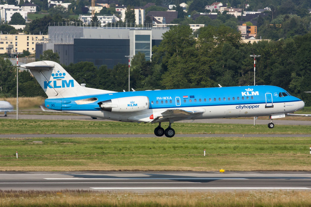 PH-WXA Fokker 70 11570 KLM Cityhopper @ Zurich Airport - 20.07.2013  © Piti Spotter Club Verona