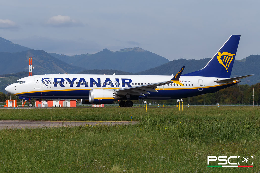 EI-IJS Boeing 737-8 MAX 200 67104 8926 LEAP-1B27  Ryanair 2024 @ Bergamo 09 2025 © Piti Spotter Club Verona