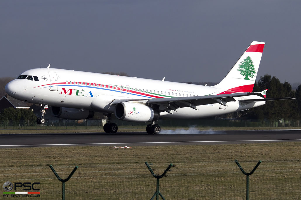 OD-MRO A320-232 4296 MEA - Middle East Airlines @ Bruxelles Airport 14.03.2018 © Piti Spotter Club Verona