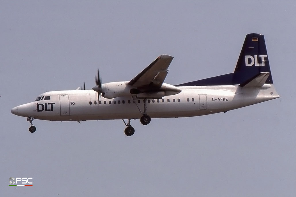 D-AFKE Fokker 50 20133 DLT - Deutsche Luftverkehrsgesellschaft © 2017 courtesy of Marco Ceschi - Piti Spotter Club Verona