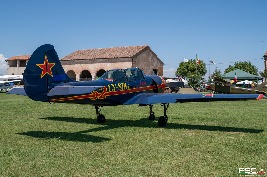 LY-SDG - Yakovlev Yak-52 - Private @ Bagnolo FlyParty 06 2024 © Piti Spotter Club Verona