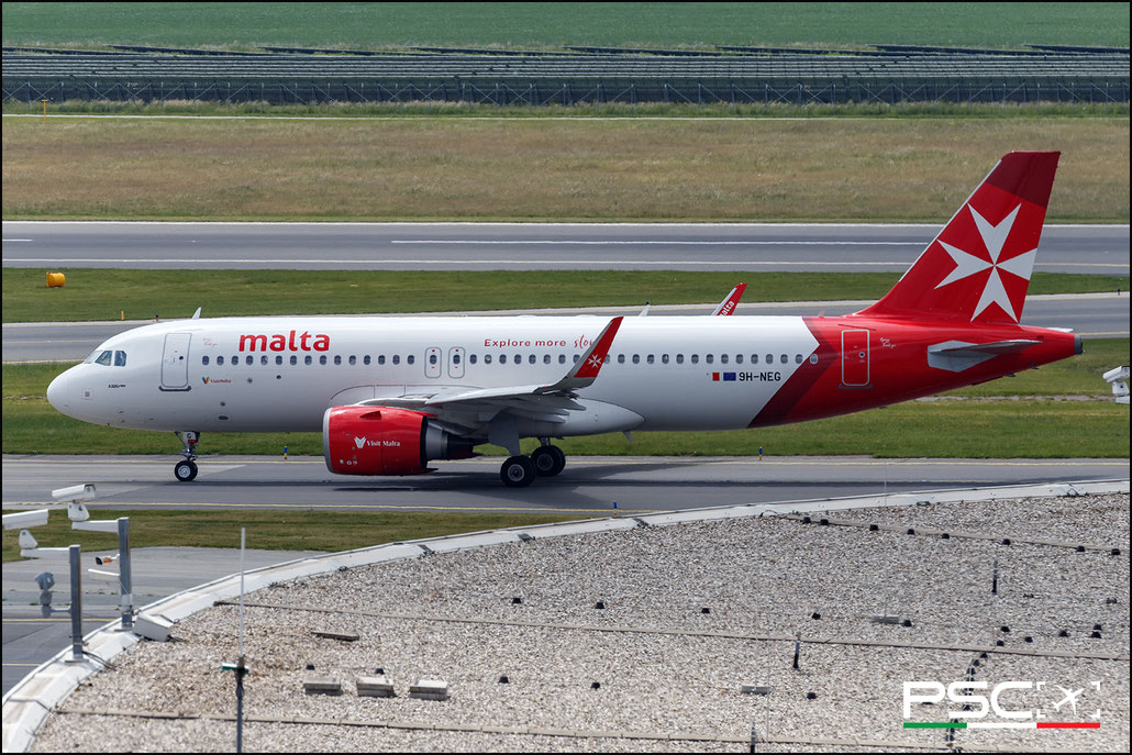 9H-NEG Airbus A320-251N 12182  LEAP-1A26  KM Malta Airlines Ltd 2024 @ Vienna VIE 06 2025 © Piti Spotter Club Verona