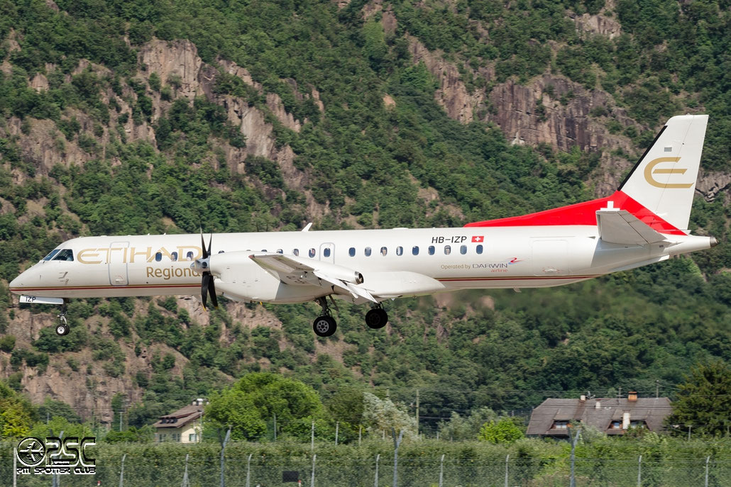 HB-IZP Saab 2000 2000-031 Darwin Airline @ Aeroporto di Bolzano © Piti Spotter Club Verona