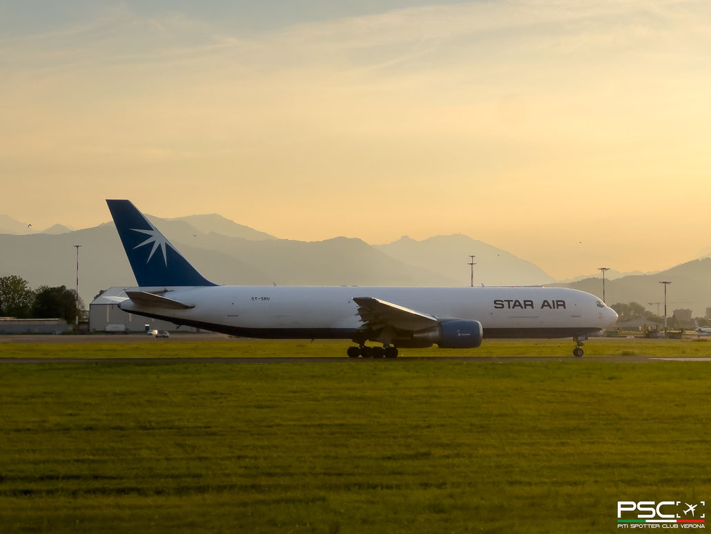 OY-SRU Boeing 767-36N (ER) 30107 761 CF6-80C2B7F  Star Air  1999 @ Bergamo 06 2024 © Piti Spotter Club Verona 