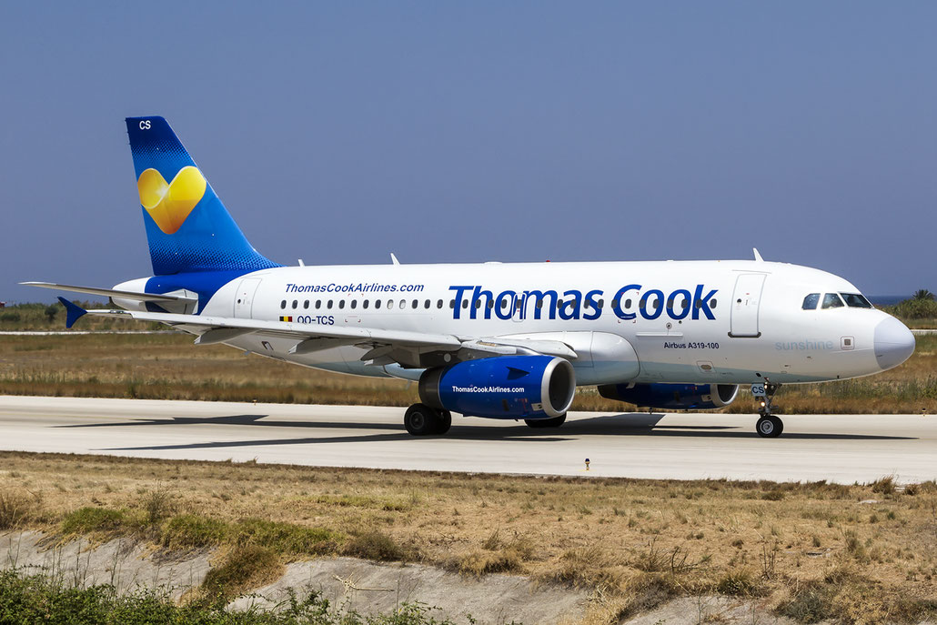 OO-TCS A319-132 2362 Thomas Cook Airlines Belgium @ Rhodes Airport 07.2015 © Piti Spotter Club Verona