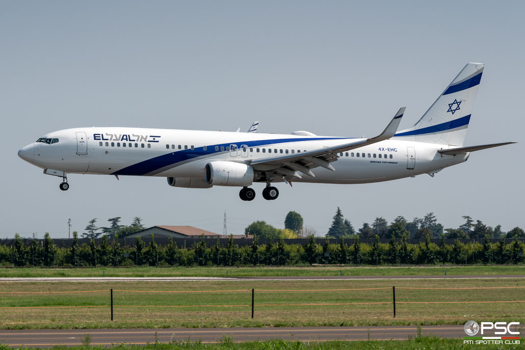 4X-EHC B737-958ER 41554/4990 El Al Israel Airlines @ Aeroporto di Verona 08.2019  © Piti Spotter Club Verona
