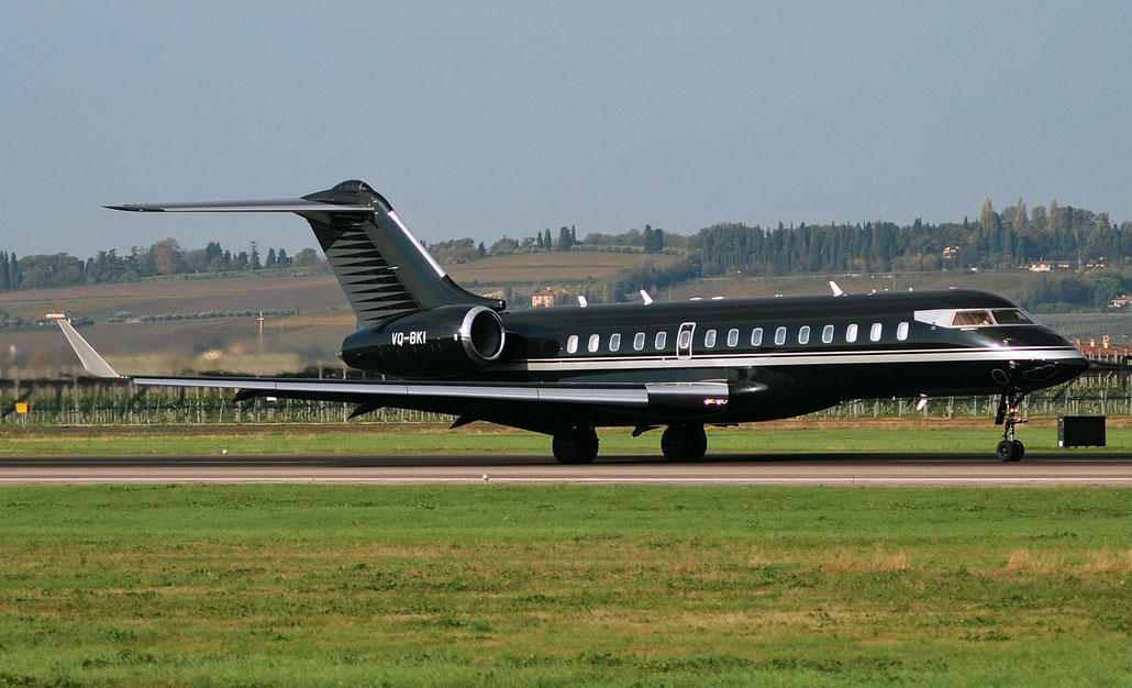 VQ-BKI Global Express XRS 9342 Gama Aviation Ltd. @ Aeroporto di Verona 11.2018  © Piti Spotter Club Verona