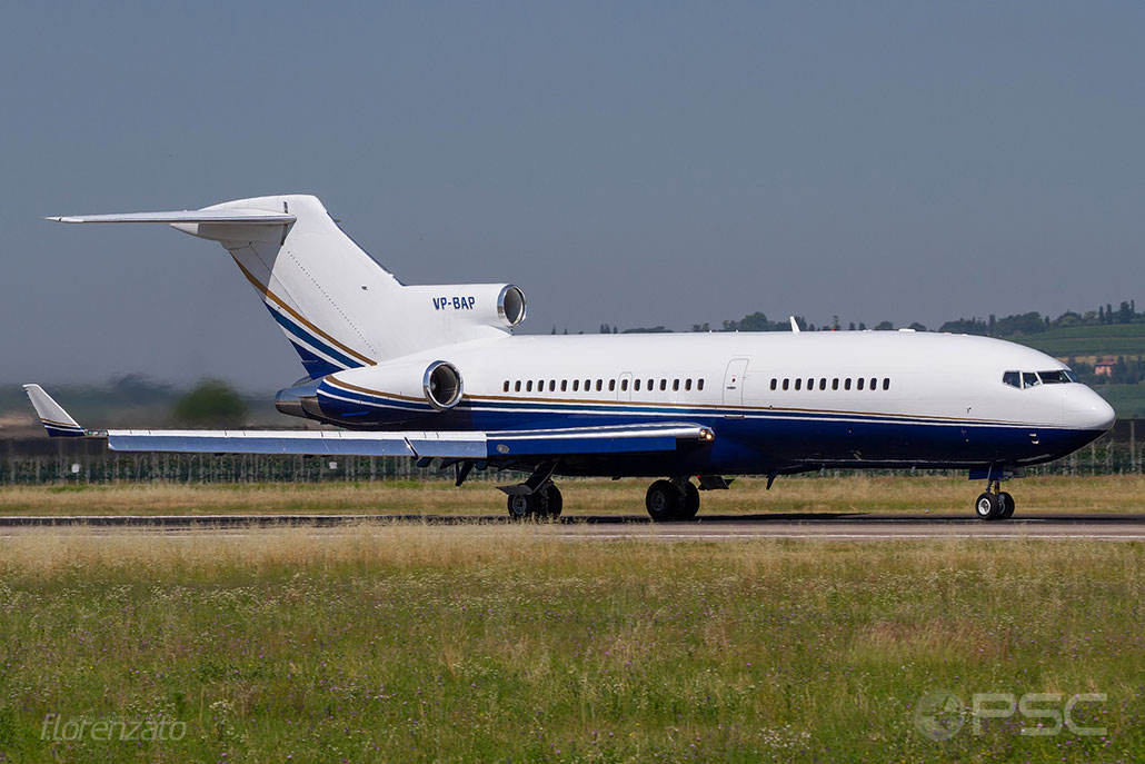 VP-BAP B727-21 19260/412 Malibu Consulting Ltd @ Aeroporto di Verona 30.06.2018  © Piti Spotter Club Verona