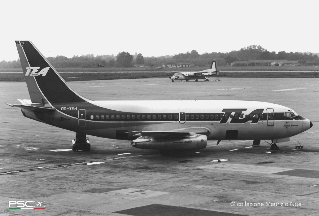 OO-TEH  Boeing 737-2M8 21231 462 JT8D-15  TEA 1976 @ Milano Malpensa © collezione Maurizio Noè - Piti Spotter Club Verona