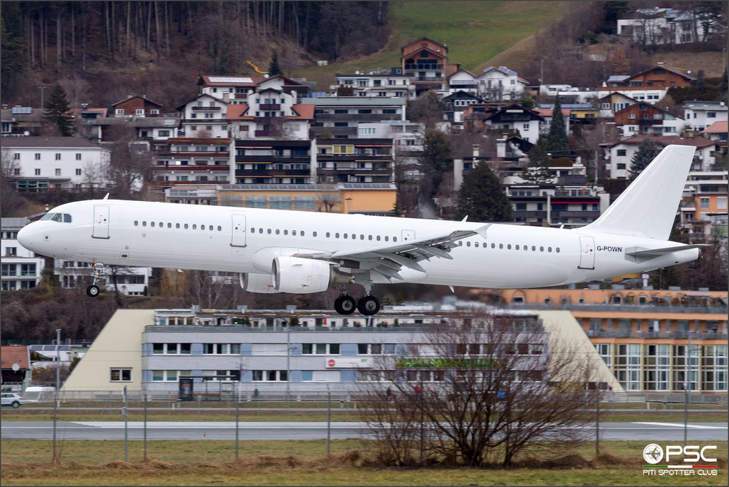 G-POWN A321-211 3830 Titan Airways @ Innsbruck 02.2023 © Piti Spotter Club Verona