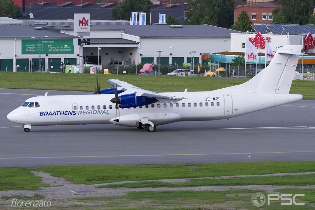 SE-MDI ATR72-212A 930 BRA - Braathens Regional Airlines @ Stockholm Bromma Airport 19.08.2016 © Piti Spotter Club Verona