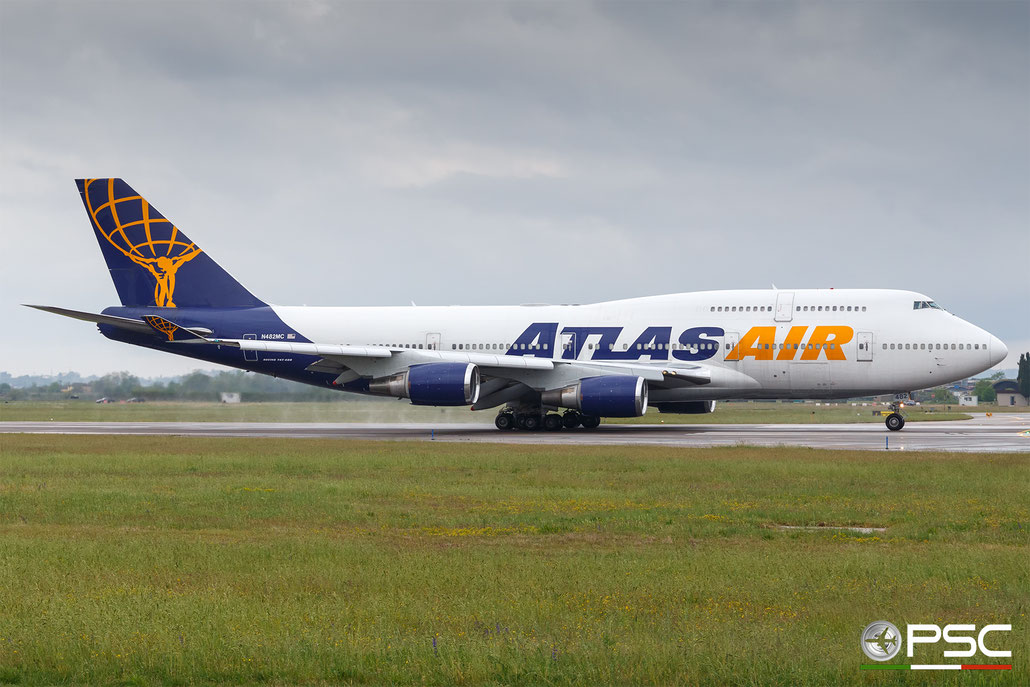 N482MC Boeing 747-443 32340 1277 CF6-80C2B1F  Atlas Air 2001 @ Verona Villafranca 04 2026 © Piti Spotter Club Verona