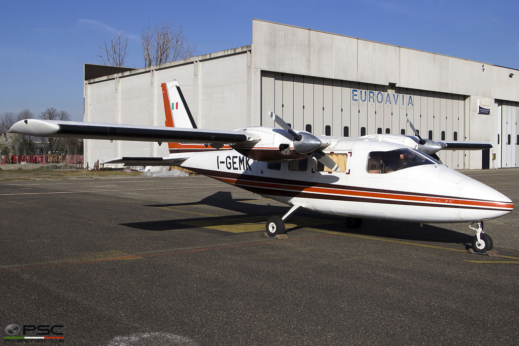 D-GEMK Partenavia P.68C-TC 258-16-TC  TIO-360-C1A6D   1982 @ Reggio Emilia 03 2019  © Piti Spotter Club Verona