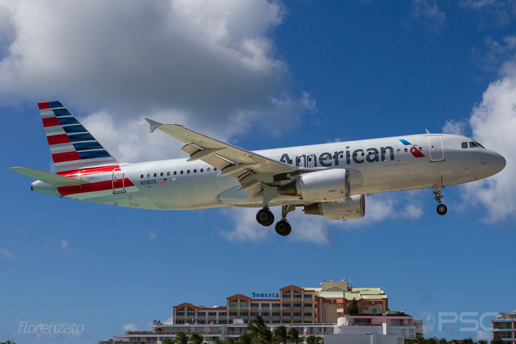 N118US A320-214 1264 American Airlines @ Sint Maarten Airport 09.04.2016 © Piti Spotter Club Verona