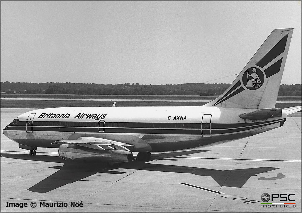 G-AXNA Boeing 737-204 20282 245 JT8D-9A  Britannia Airways 1970 © collezione Maurizio Noè p.g.c. - Piti Spotter Club Verona