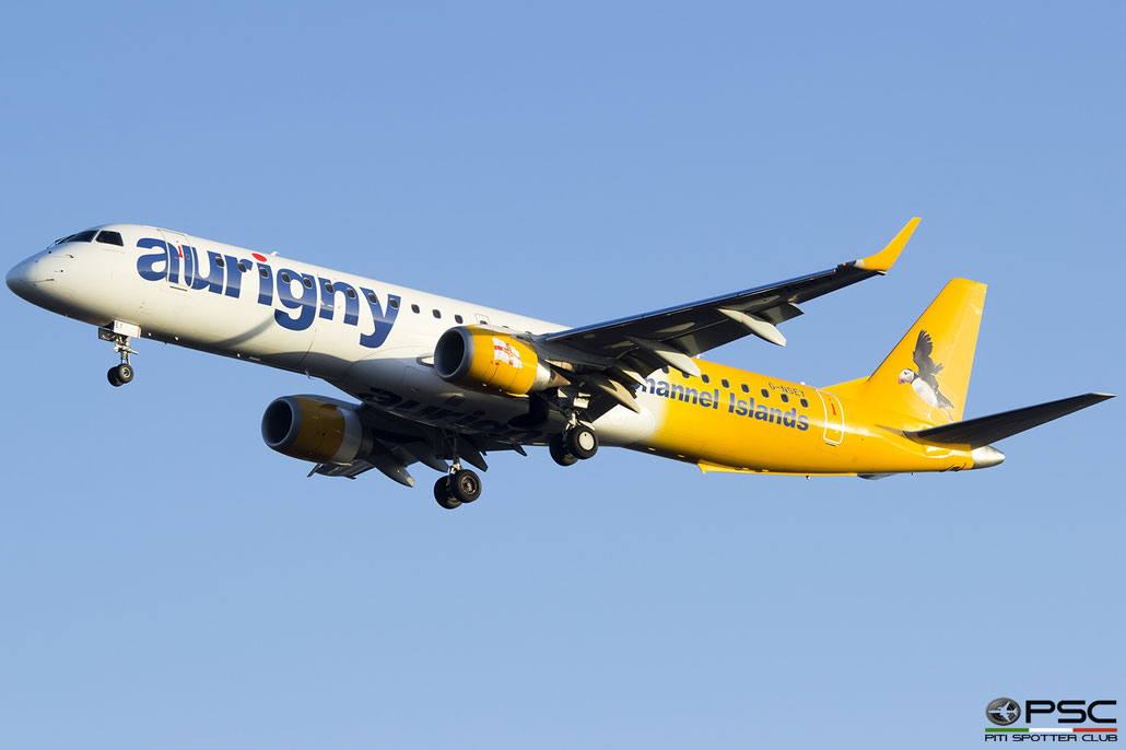 G-NSEY Embraer ERJ 195 ST 19000671  CF34-10E5  Aurigny Air Services 2014 @ London Gatwick 02 2019 © Piti Spotter Club Verona