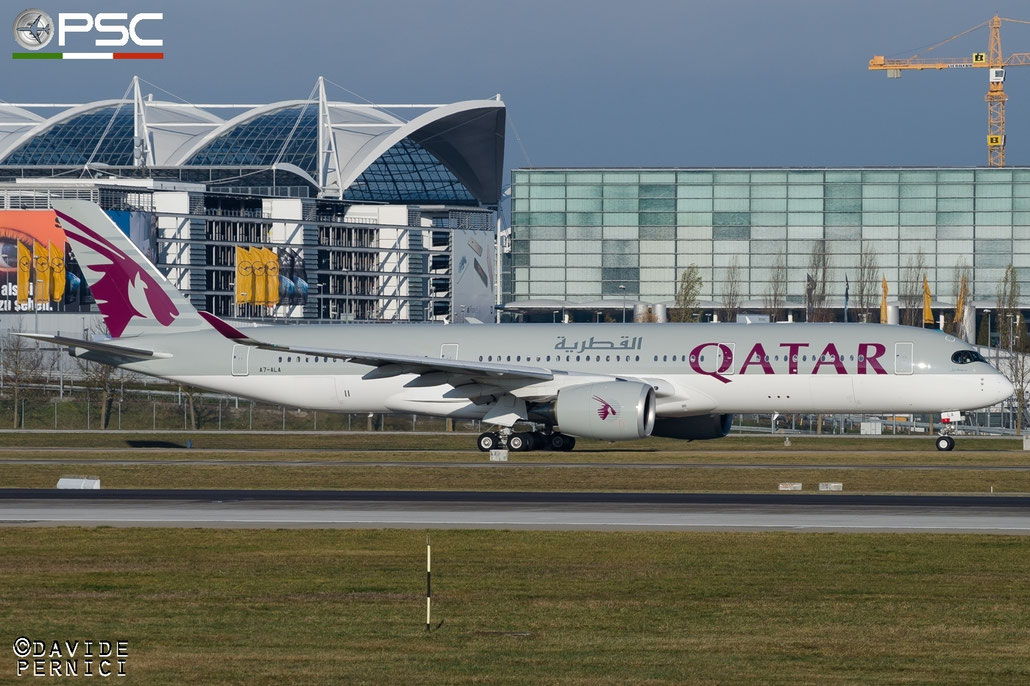 A7-ALA A350-941 6 Qatar Airways @ Munich Airport 13.12.2015  © Piti Spotter Club Verona