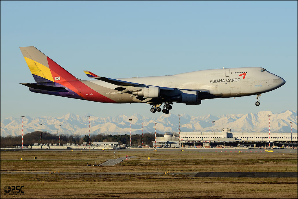 HL7415 B747-48EBDSF 25777/946 Asiana Airlines @ Milano Malpensa Airport 25.01.2014 © Piti Spotter Club Verona