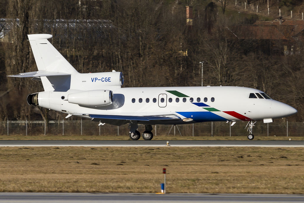 VP-CGE Falcon 900EX 73 VW Air Services - Volkswagen @ Innsbruck Airport 29.12.2015 © Piti Spotter Club Verona