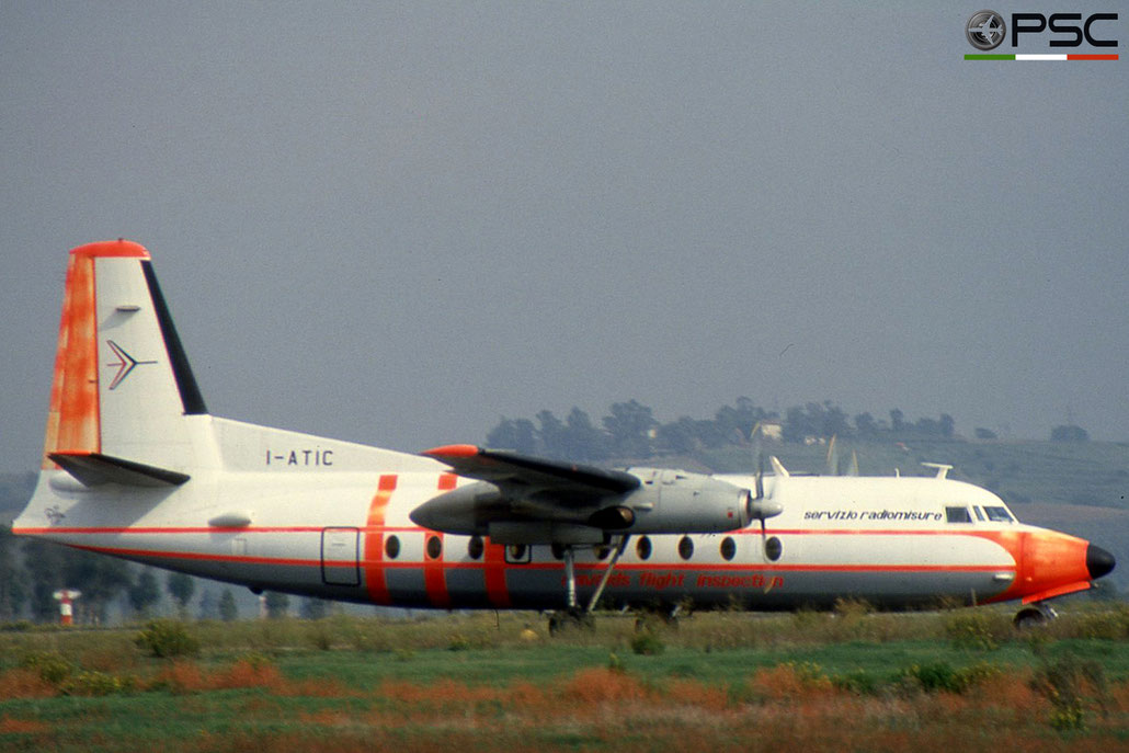 I-ATIC Fokker F27-6143 Friendship 10349 leased 3/26/74 Servizio Radiomisure (Navaid Inspection operated by ATI) © 2018 courtesy of Marco Ceschi - Piti Spotter Club Verona