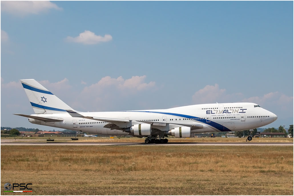 4X-ELD B747-458 29328/1215 El Al Israel Airlines @ Aeroporto di Verona 22.07.2017  © Piti Spotter Club Verona