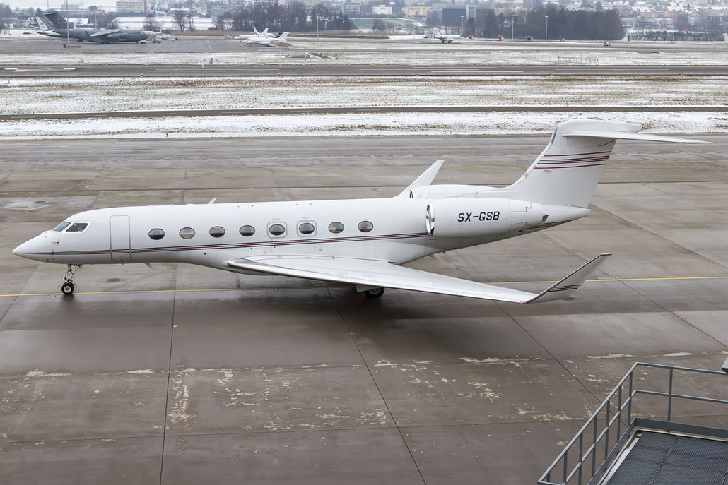 SX-GSB G650 6092 GainJet Aviation @ Zurich Airport 19.01.2016 © Piti Spotter Club Verona