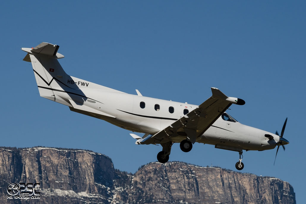 HB-FWV PC-12/47E 1416 Jetfly Aviation @ Aeroporto di Bolzano © Piti Spotter Club Verona