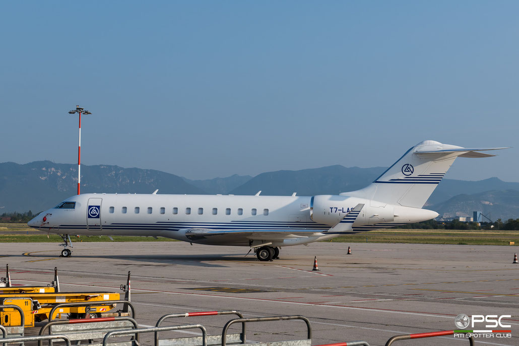 T7-LASM. Bombardier BD-700-1A10 Global Express. @ Brescia 2020 © Piti Spotter Club Verona 