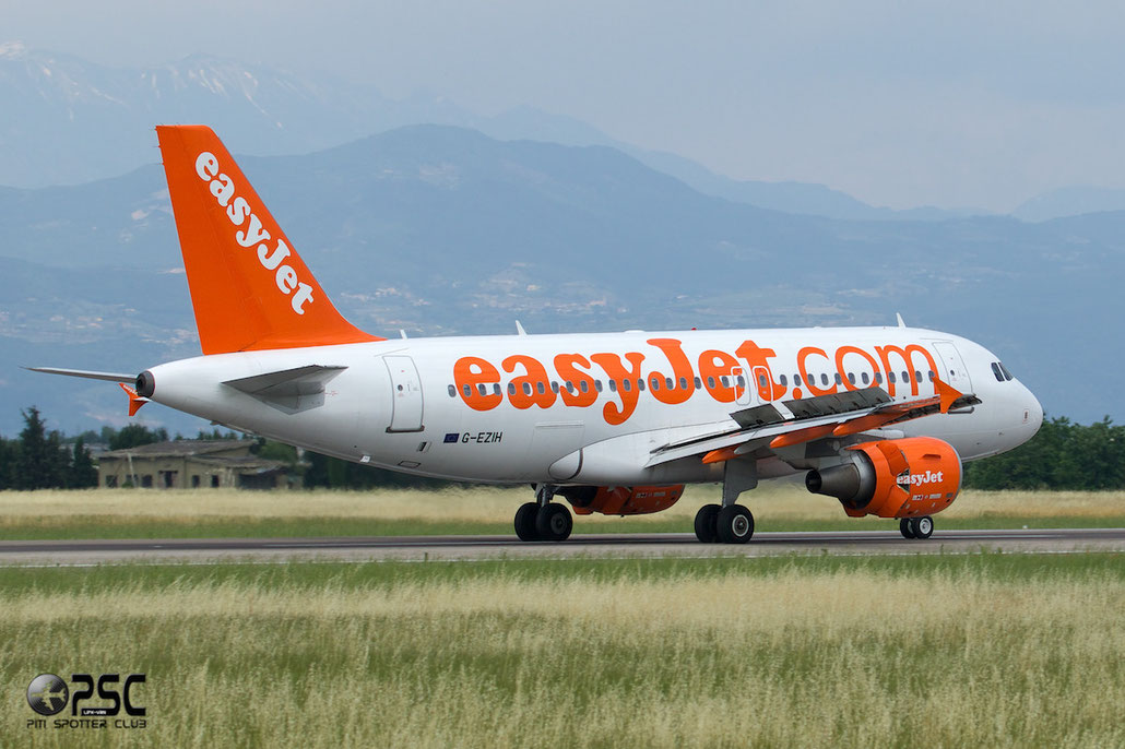 G-EZIH A319-111 2463 EasyJet Airline