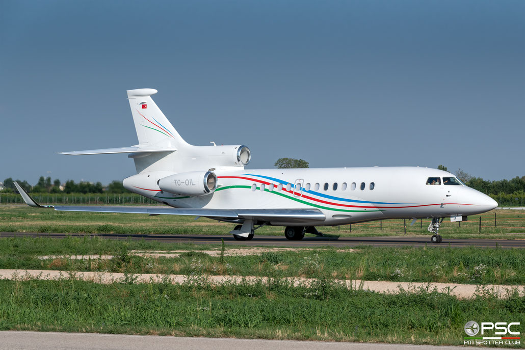 TC-OIL Falcon 7X 190 Palmali Air @ Aeroporto di Verona 08.2019  © Piti Spotter Club Verona