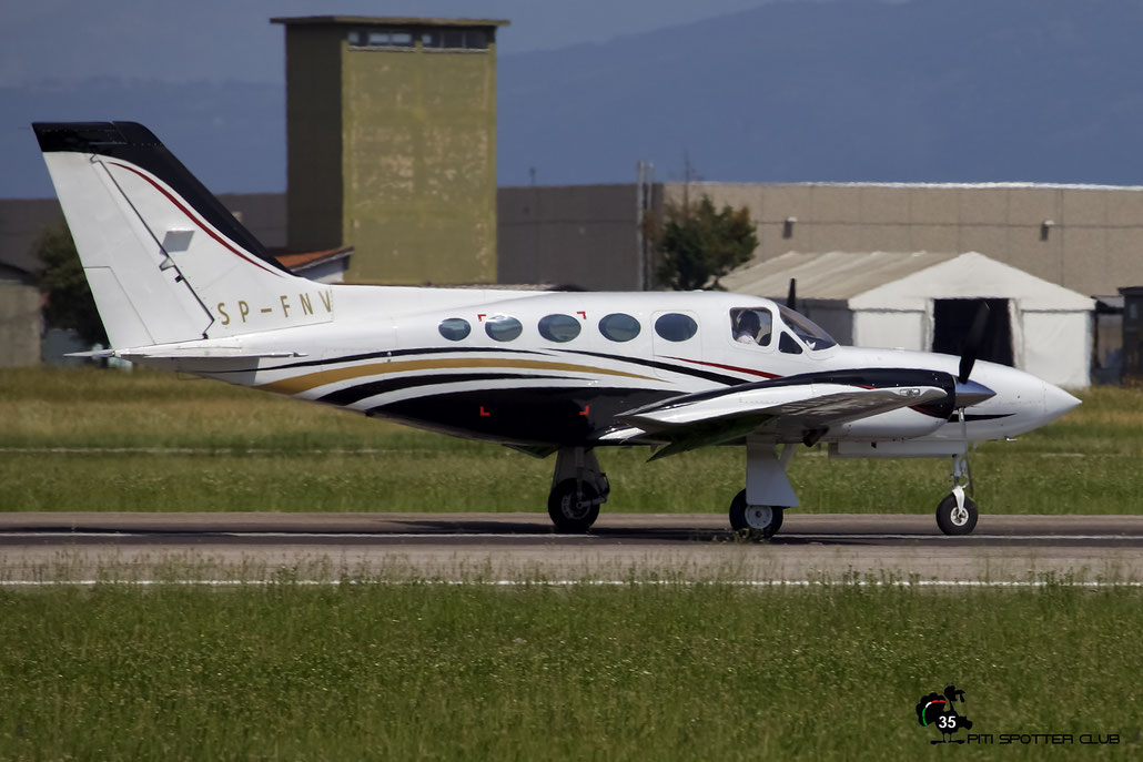 SP-FNV Cessna 421C 421C-0805 A. Konarzewski @ Aeroporto di Verona 27.05.2017  © Piti Spotter Club Verona