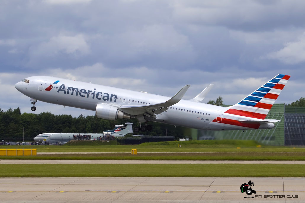 N385AM B767-323ER 27059/536 American Airlines @ Manchester Airport 21.06.2015 © Piti Spotter Club Verona